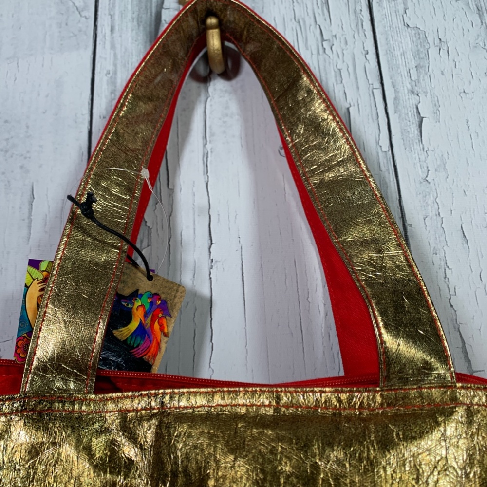 Laurel Burch Metallic Canvas Tote Bag NWT - Picture 14 of 16